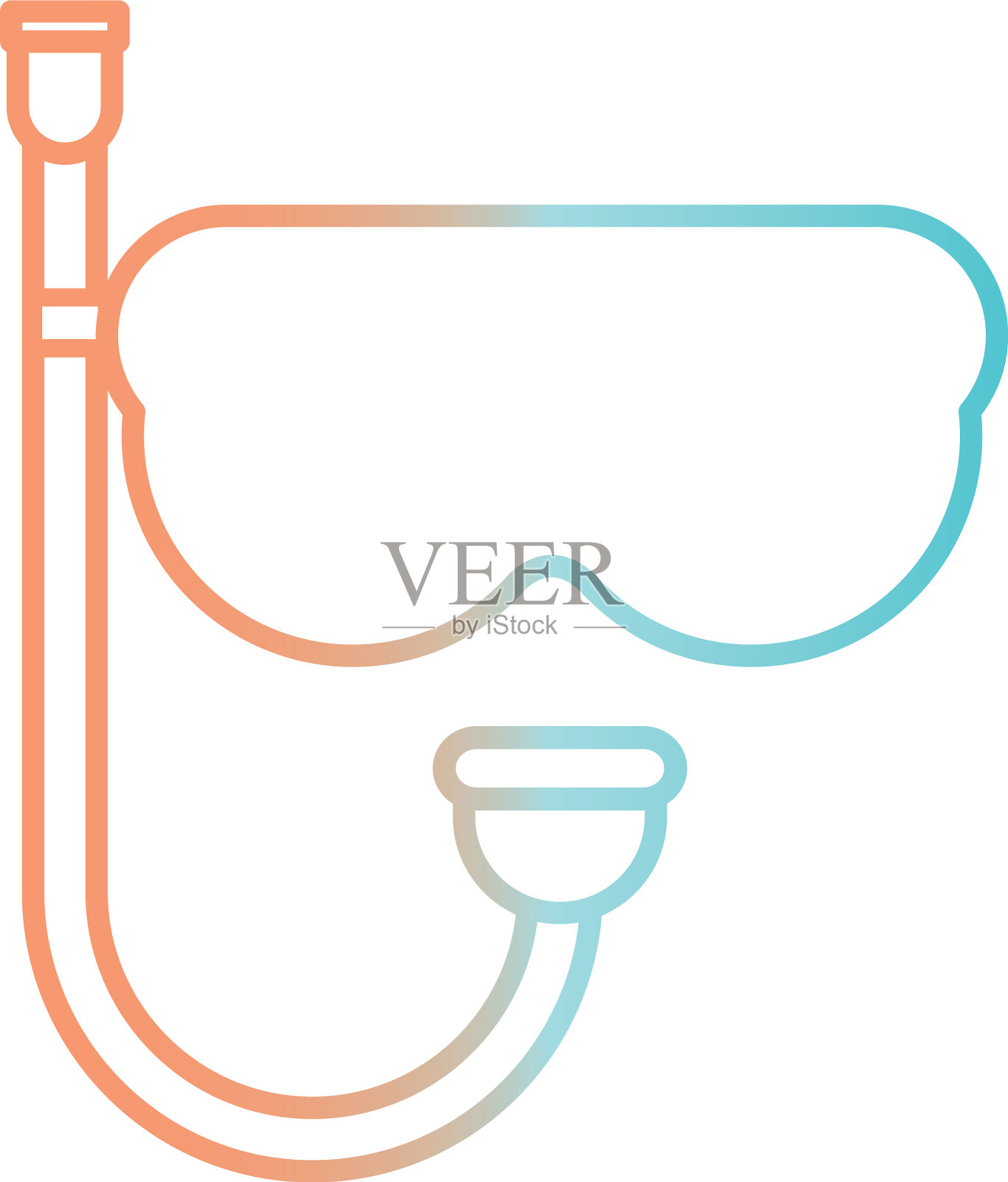通气管渐变风格图标设计插画图片素材