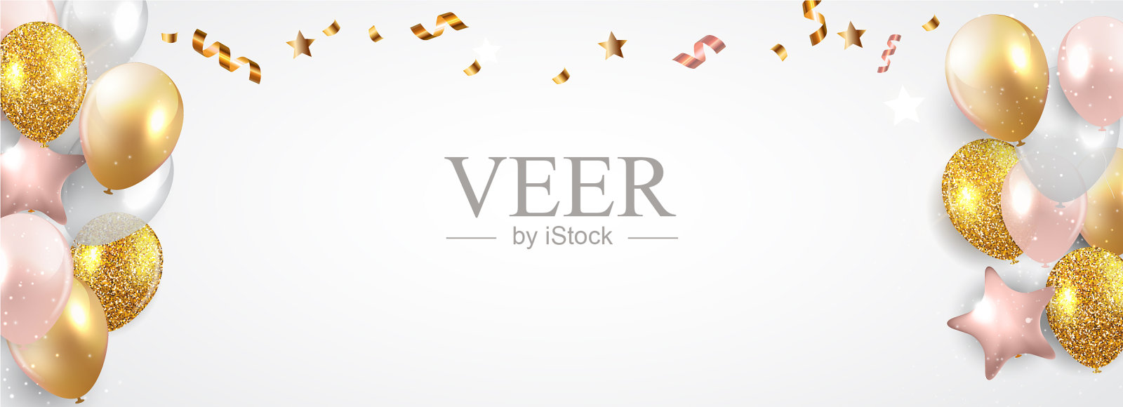 光滑的生日气球背景插画图片素材