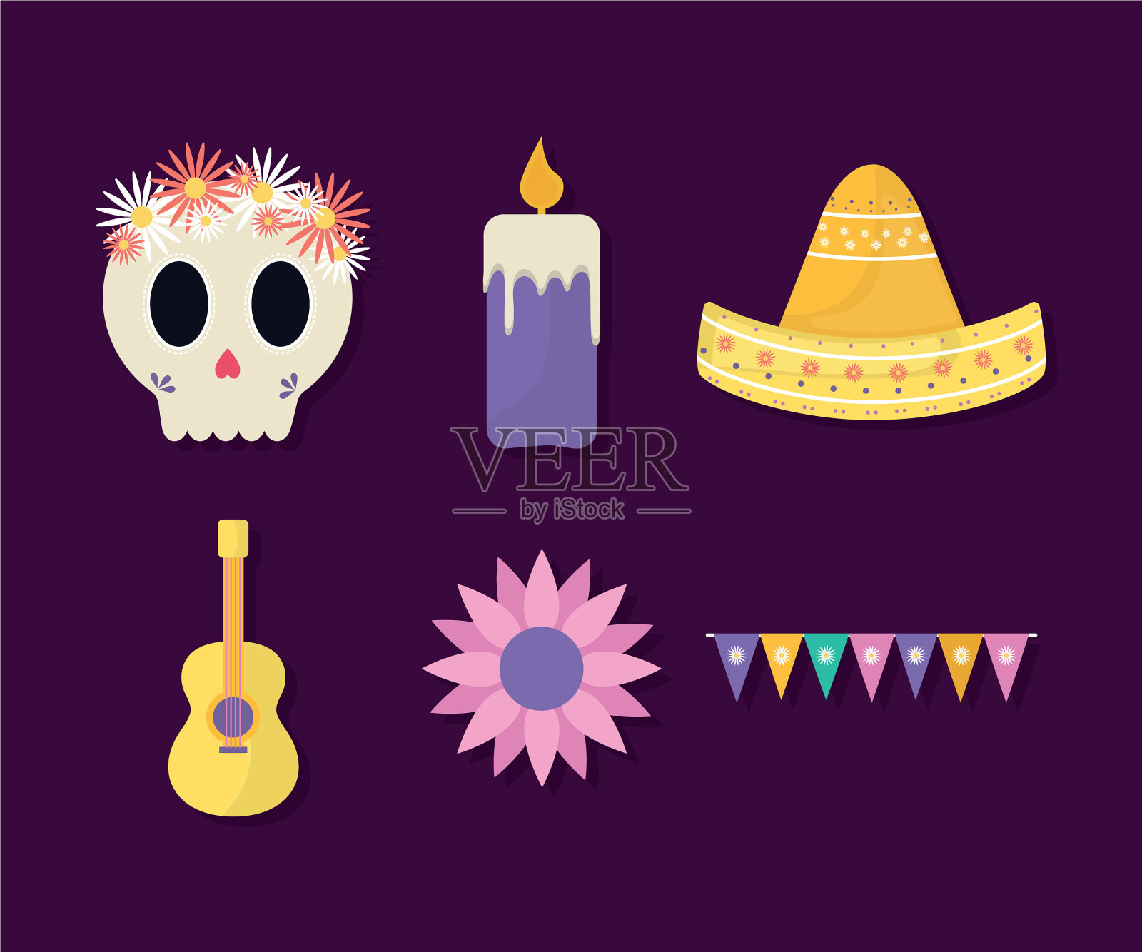 墨西哥日死图标集设计图标素材