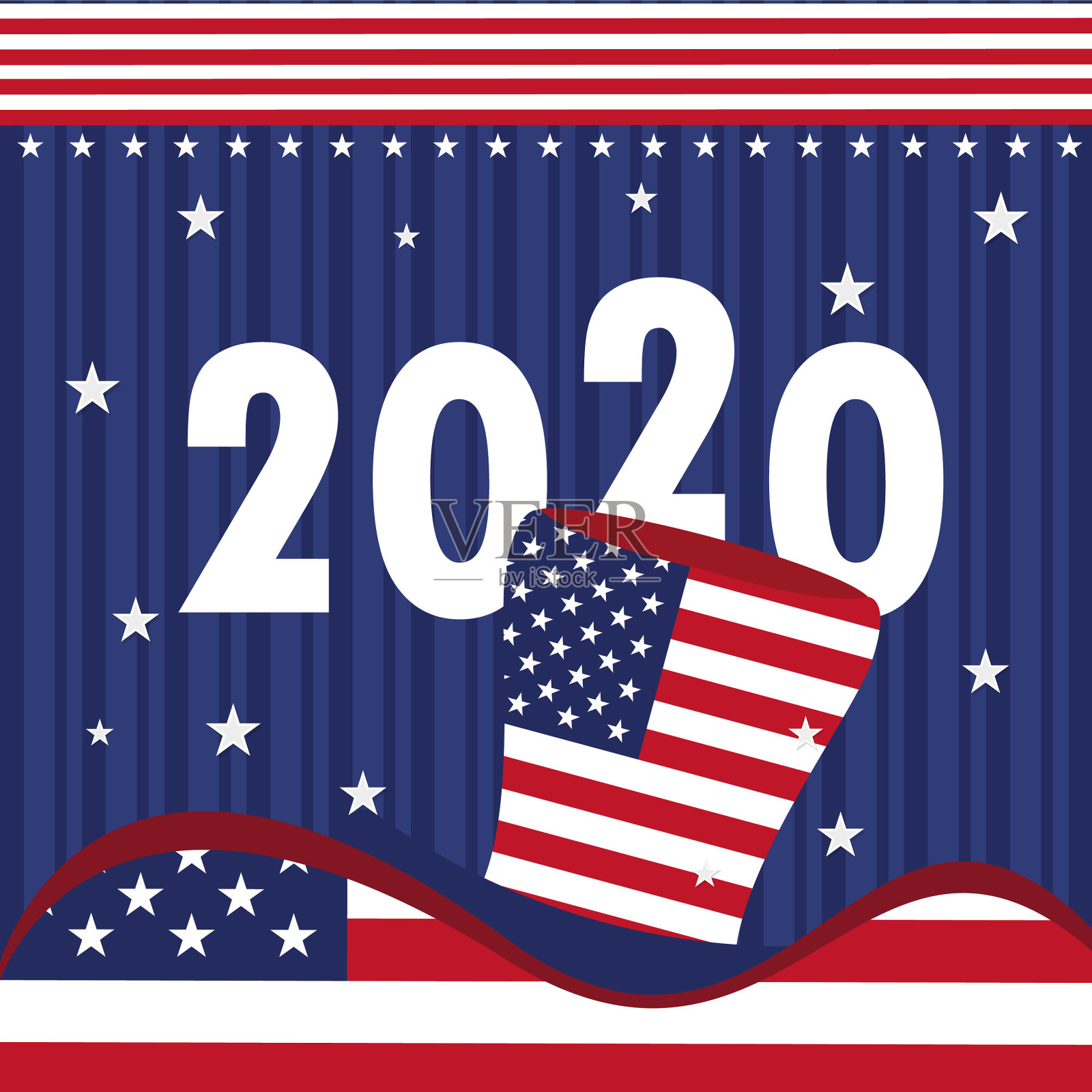 选举当天的海报插画图片素材