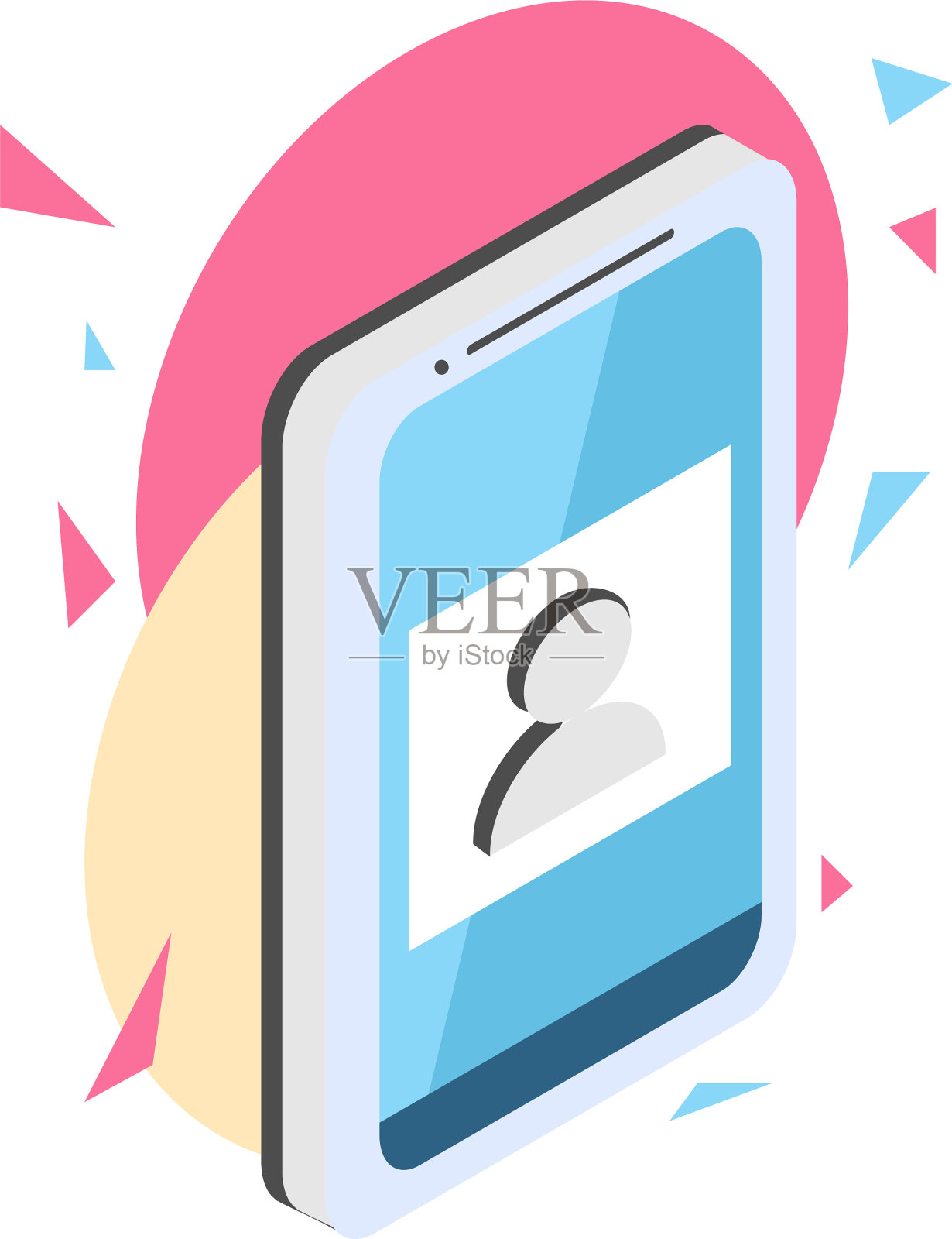 在便携式设备上玩游戏设计元素图片