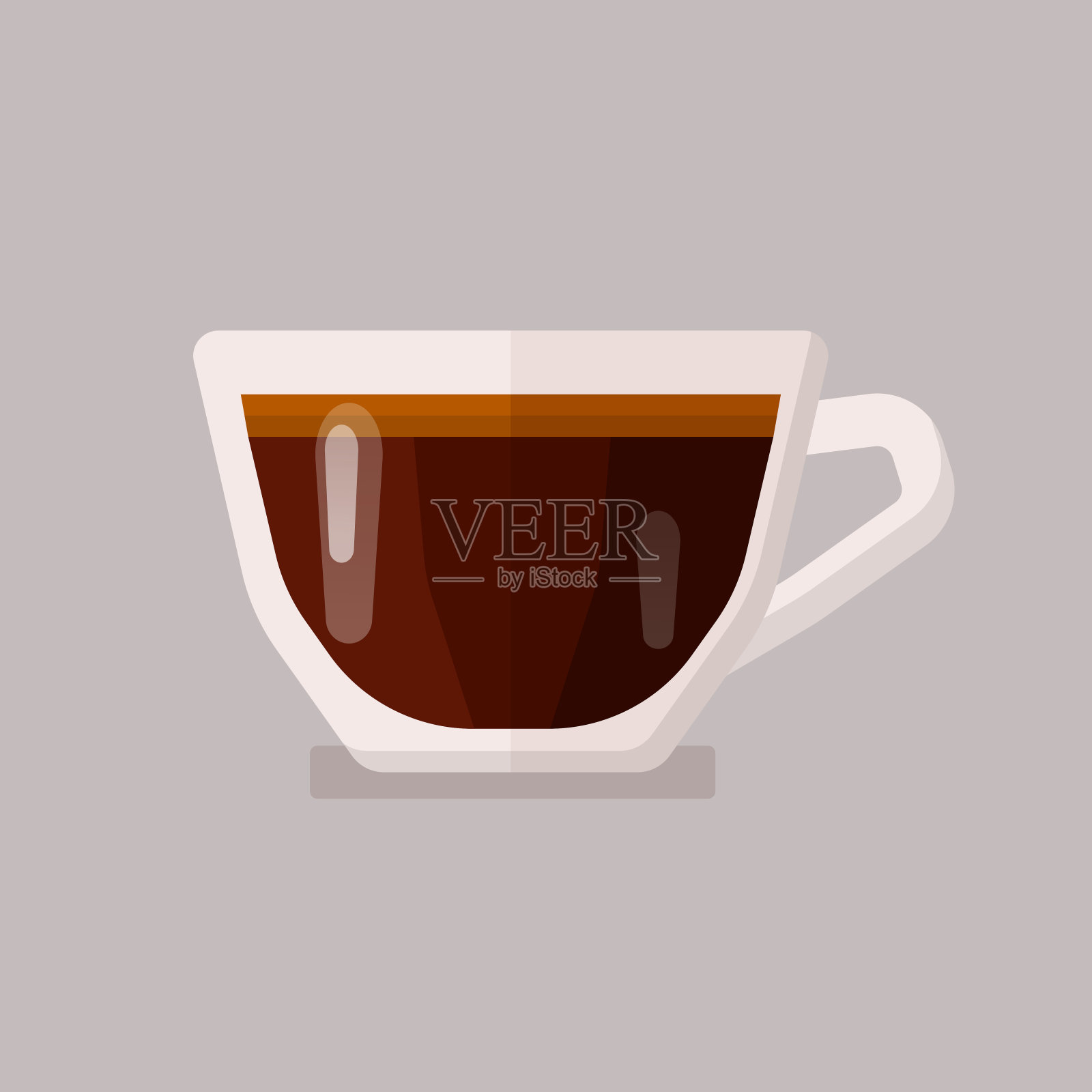 咖啡浓缩图标矢量插图。图标素材