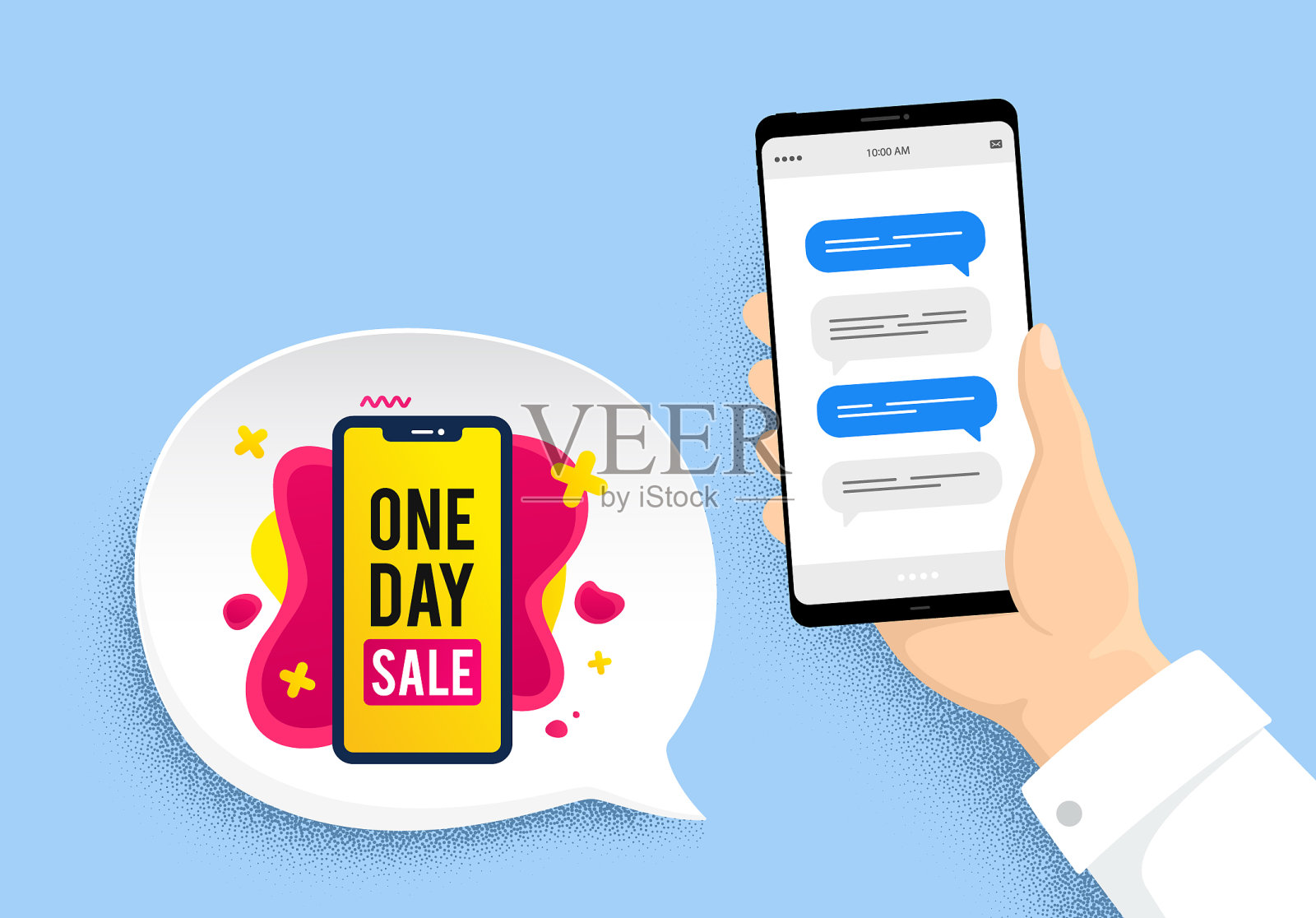 有一天打折打折的促销横幅贴纸形状设计模板素材