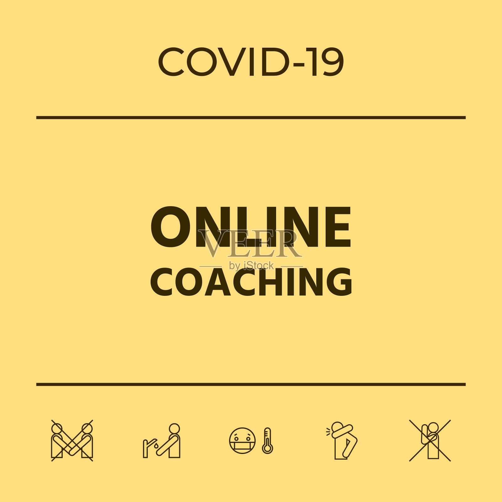 在线教练图标图形元素为您插画图片素材