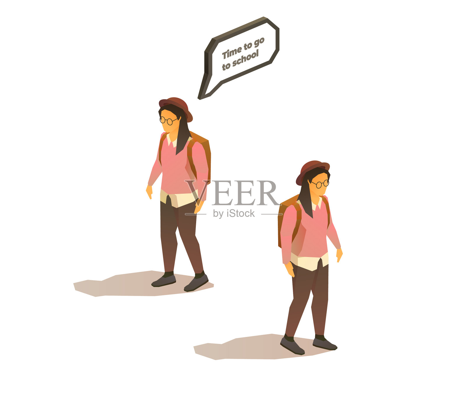 书呆子潮女学生设计元素图片