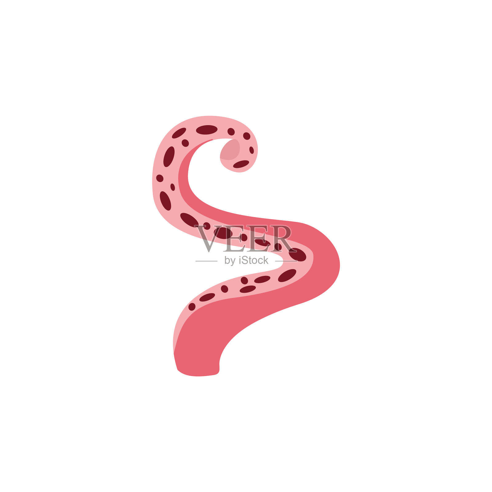 触须扁平的海章鱼图标素材