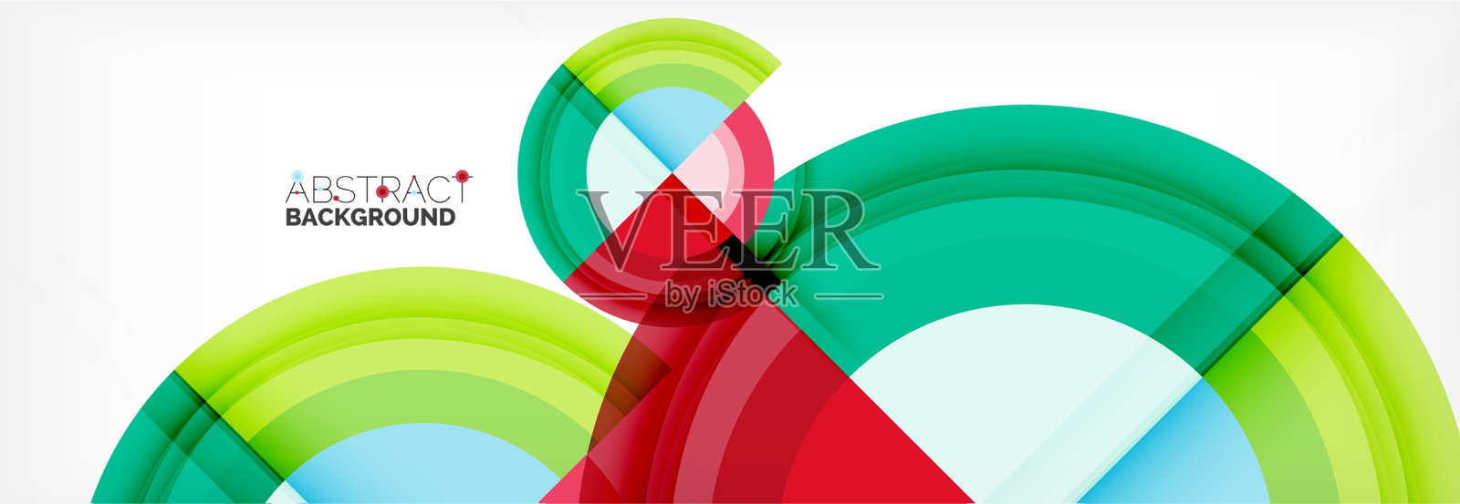 圆形形状三角形和圆形现代插画图片素材