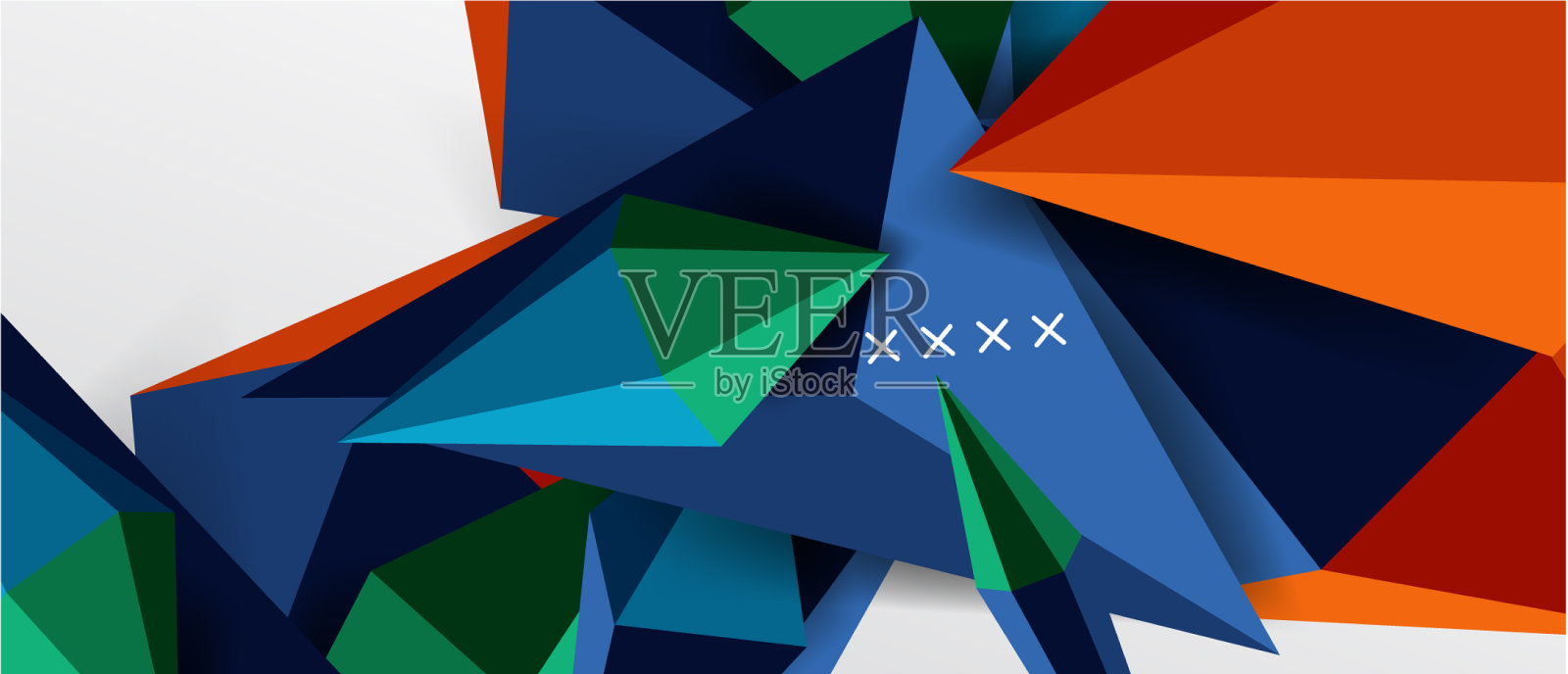 三维低聚抽象形状背景插画图片素材