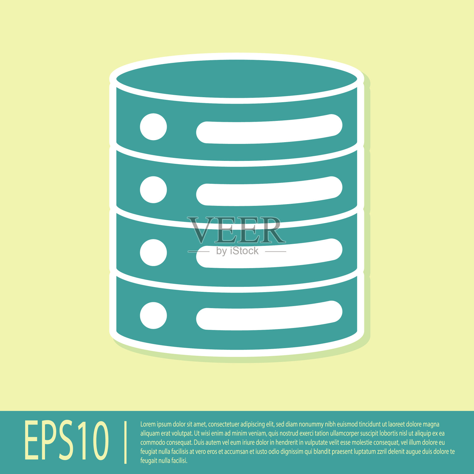 绿色服务器数据web托管图标隔离插画图片素材