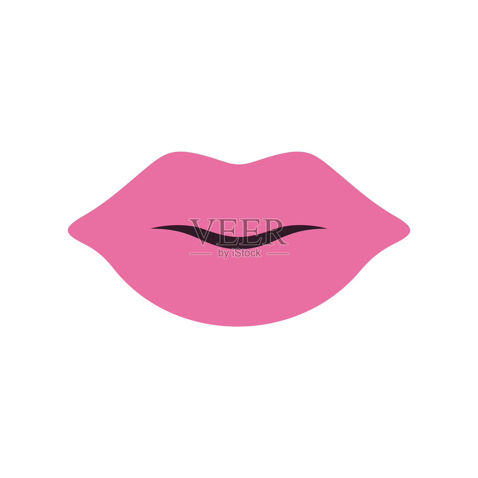 粉红色唇平设计风格设计元素图片