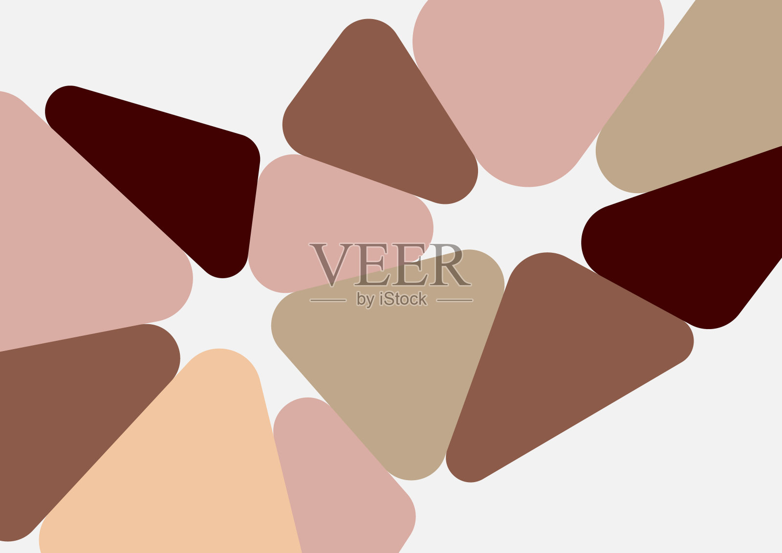 彩色几何背景设计。时髦的抽象构图与圆形三角形。未来的背景。矢量插图墙纸，旗帜，卡片，着陆。插画图片素材