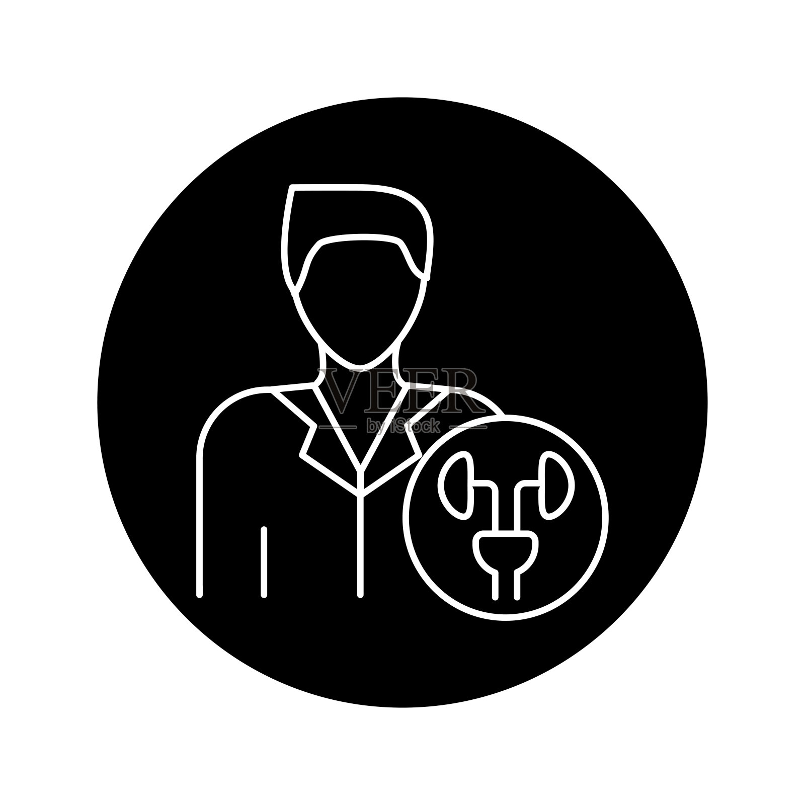 泌尿科彩色线图标。主题专家。图标素材