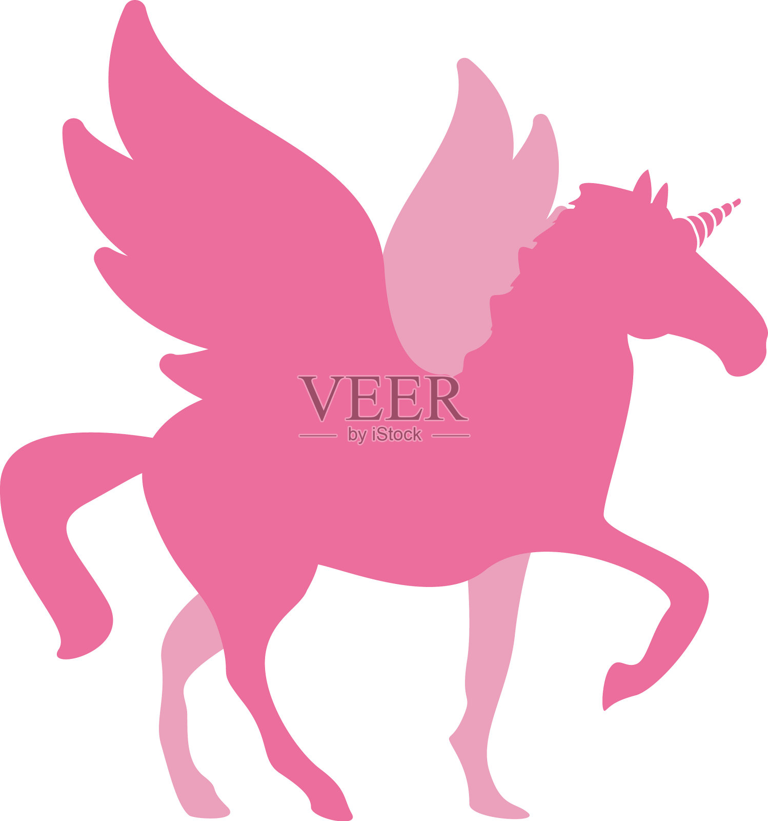 独角兽马图标设计模板设计元素图片