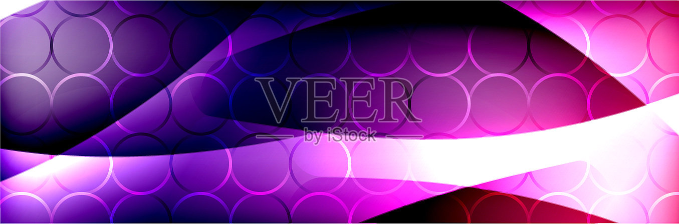 流体梯度霓虹彩色波抽象插画图片素材