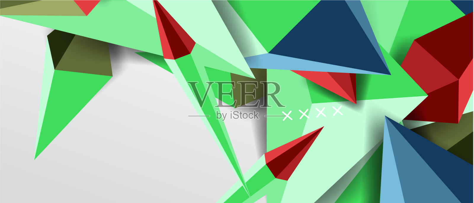 三维低聚抽象形状背景插画图片素材