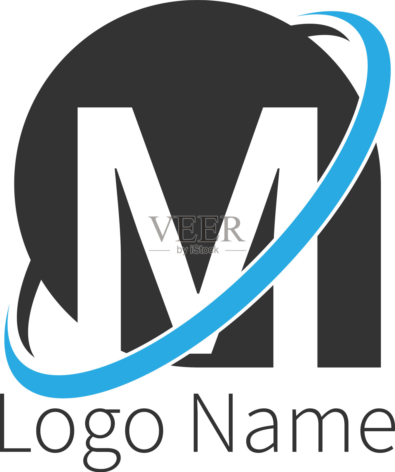 字母m圆形图标标志设计字母图标设计元素图片