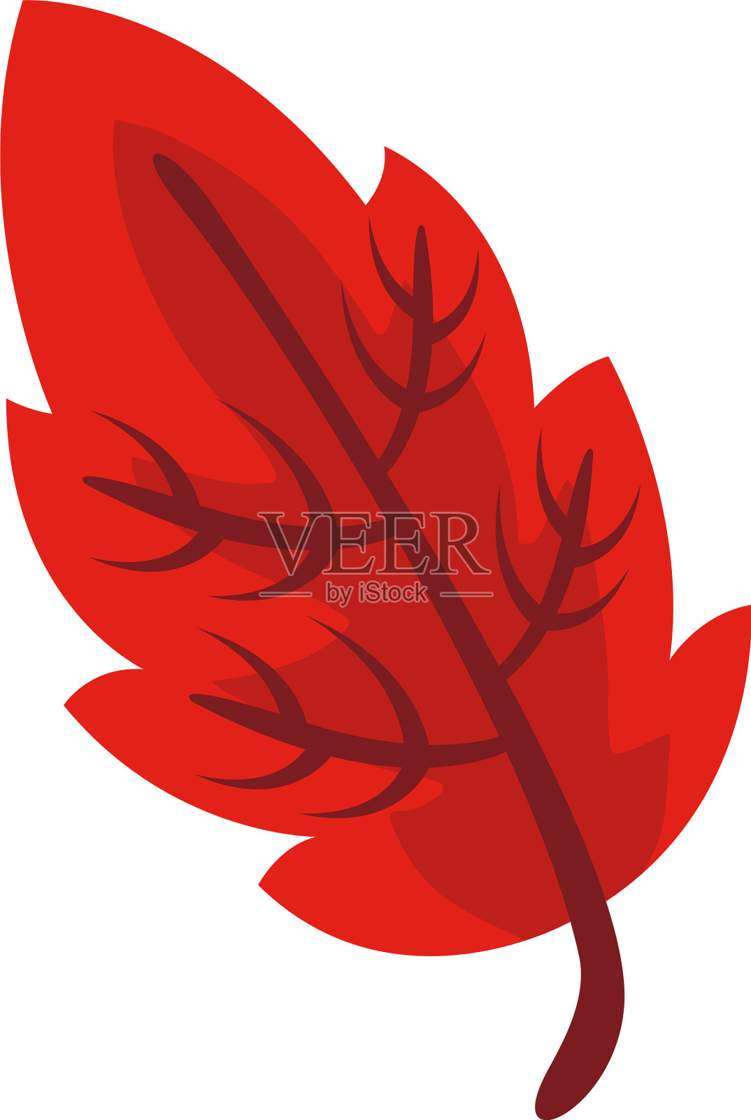 秋天浅裂的叶平面风格图标设计元素图片