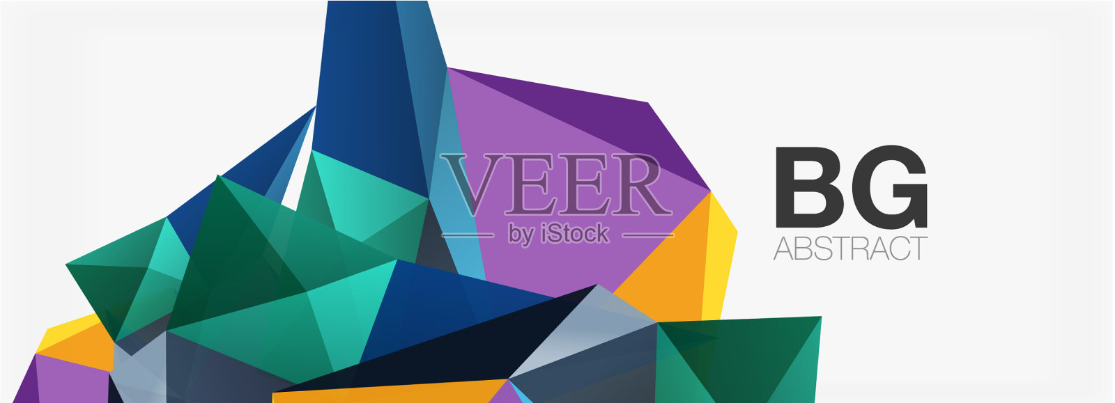 3d马赛克抽象背景低聚形状插画图片素材