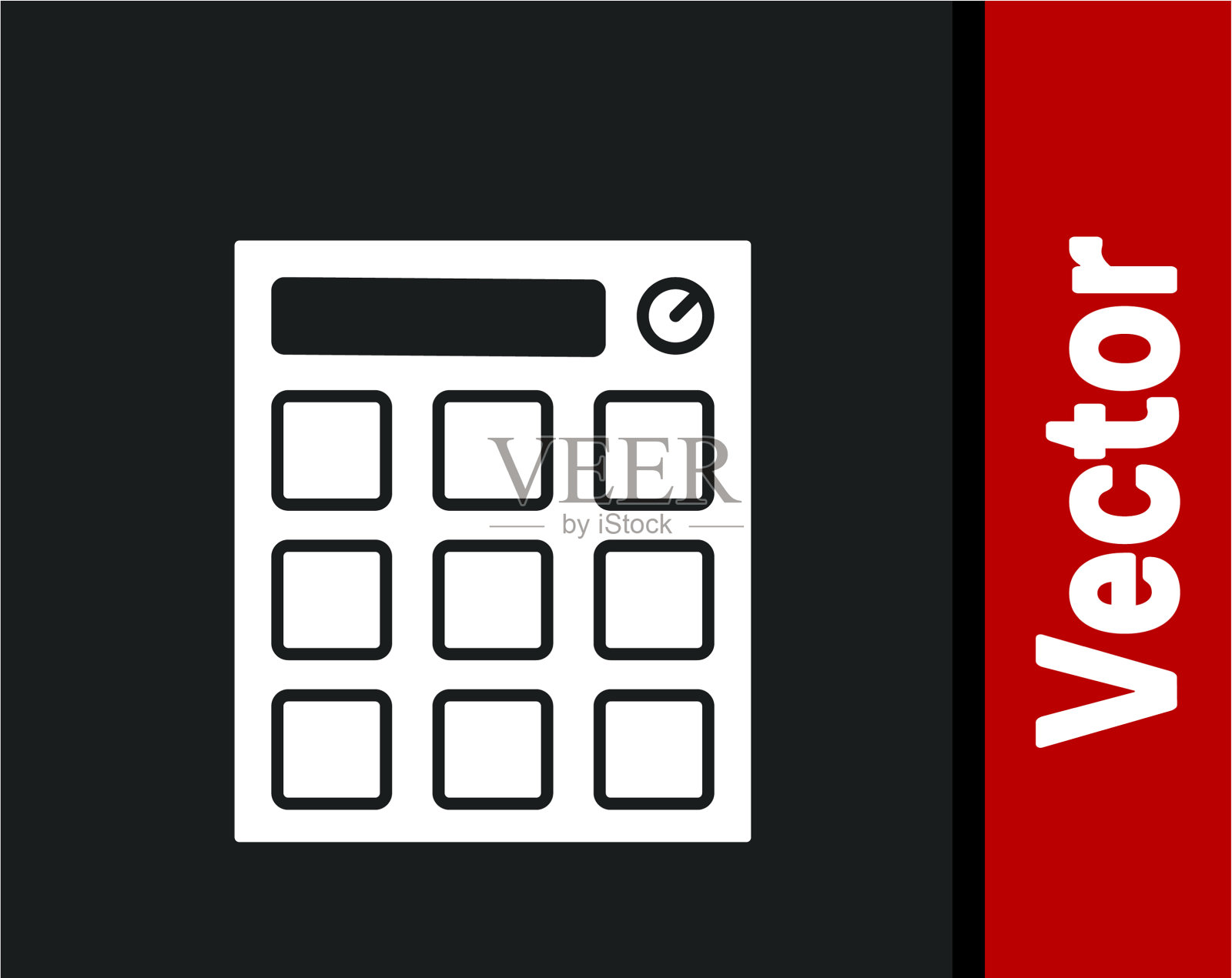 白鼓机音乐制作设备图标插画图片素材