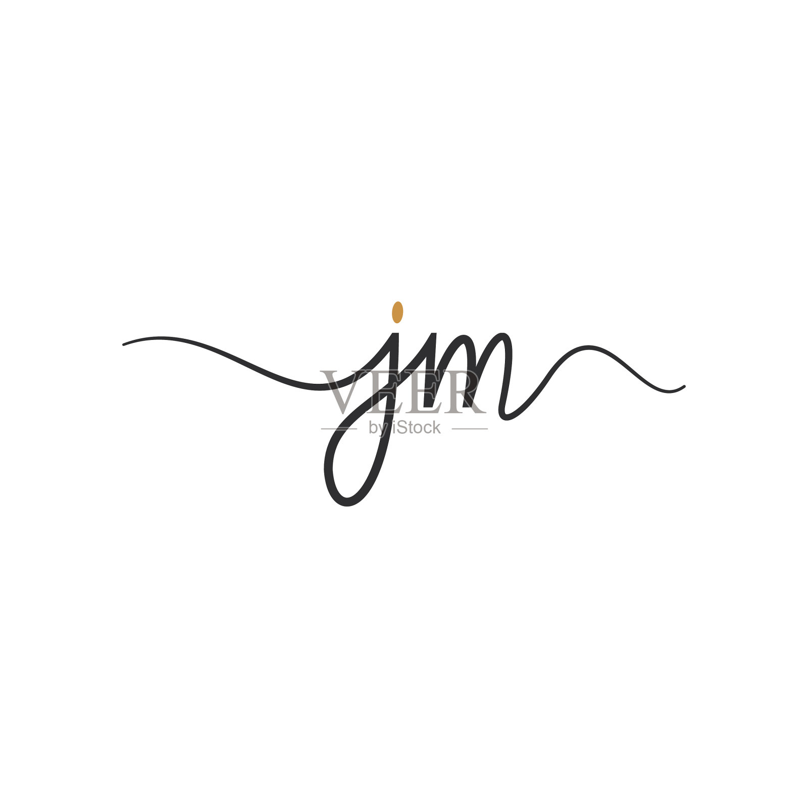 首字母jm标志或mj标志设计设计元素图片