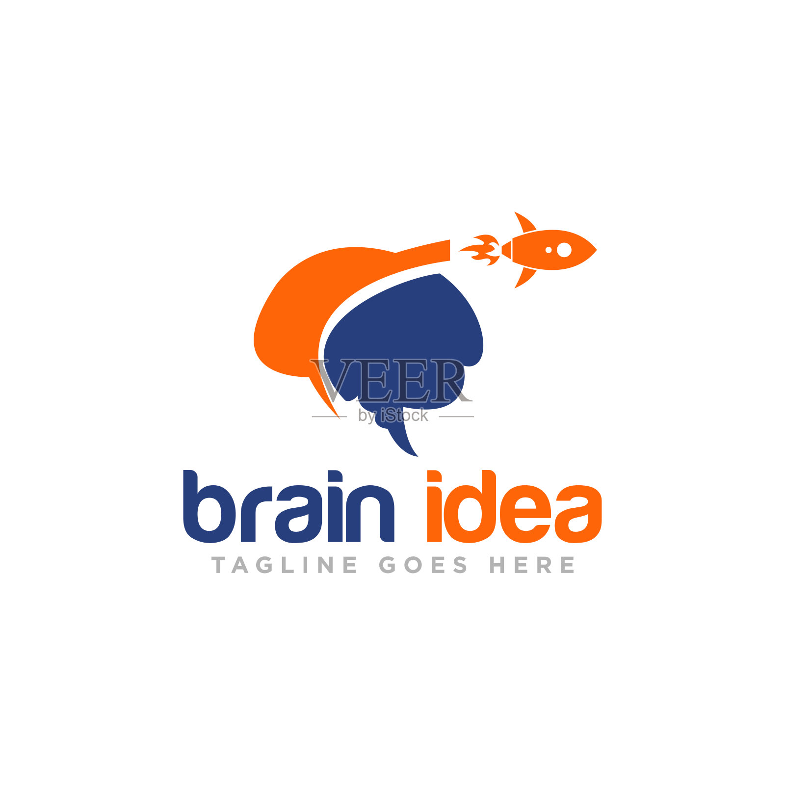 大脑创意图标设计矢量插画图片素材