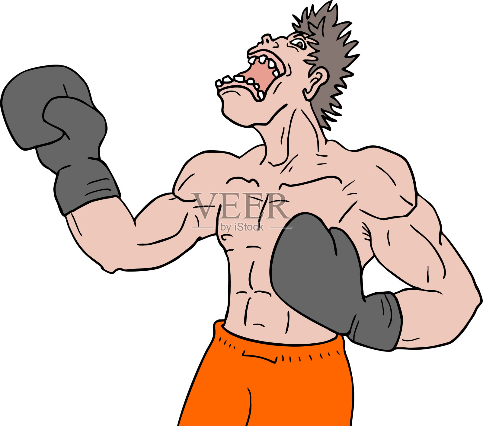 强大的拳击手设计元素图片