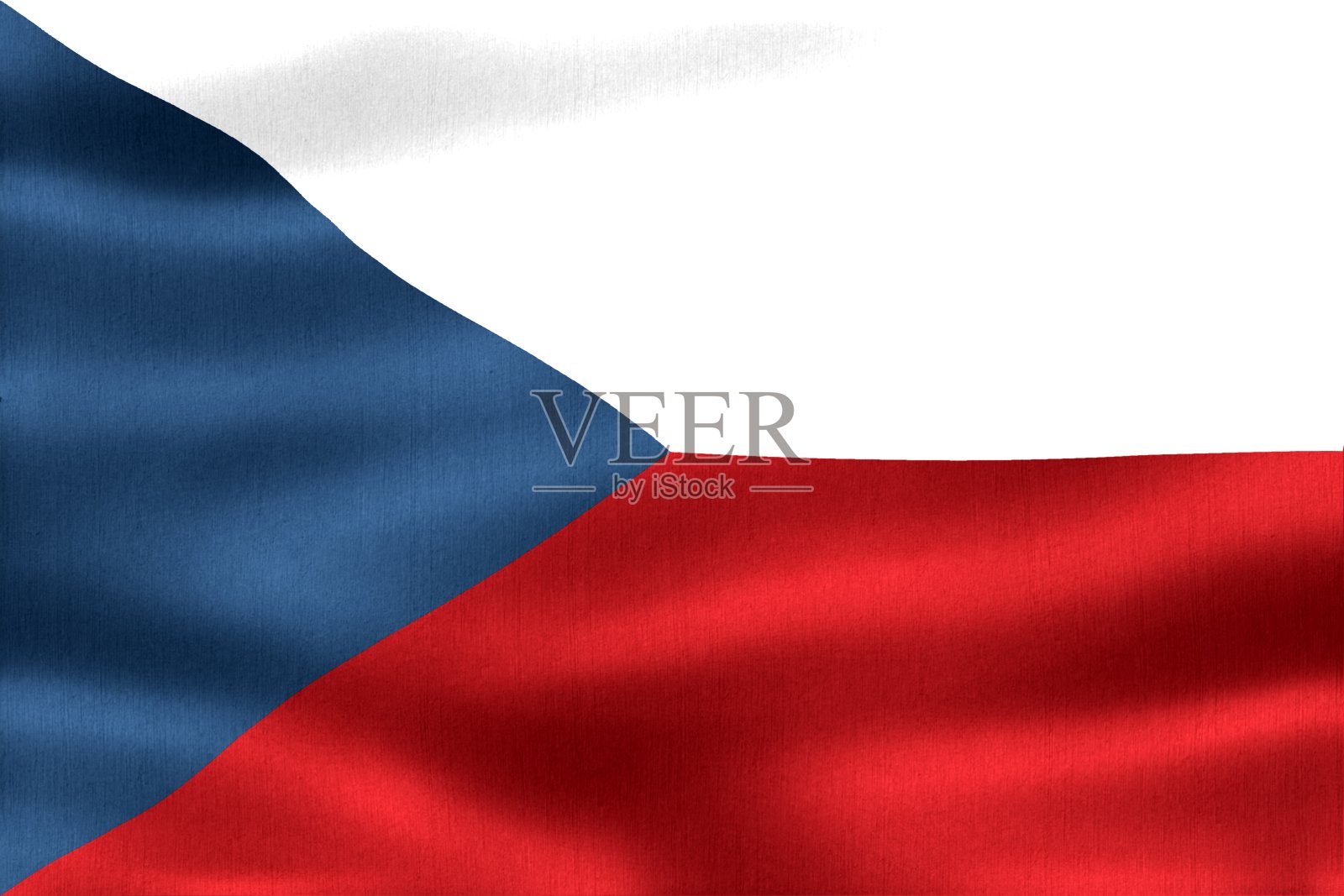 捷克旗-现实的摆动织物旗照片摄影图片