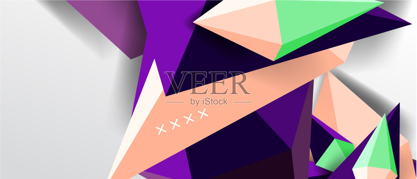 三维低聚抽象形状背景插画图片素材