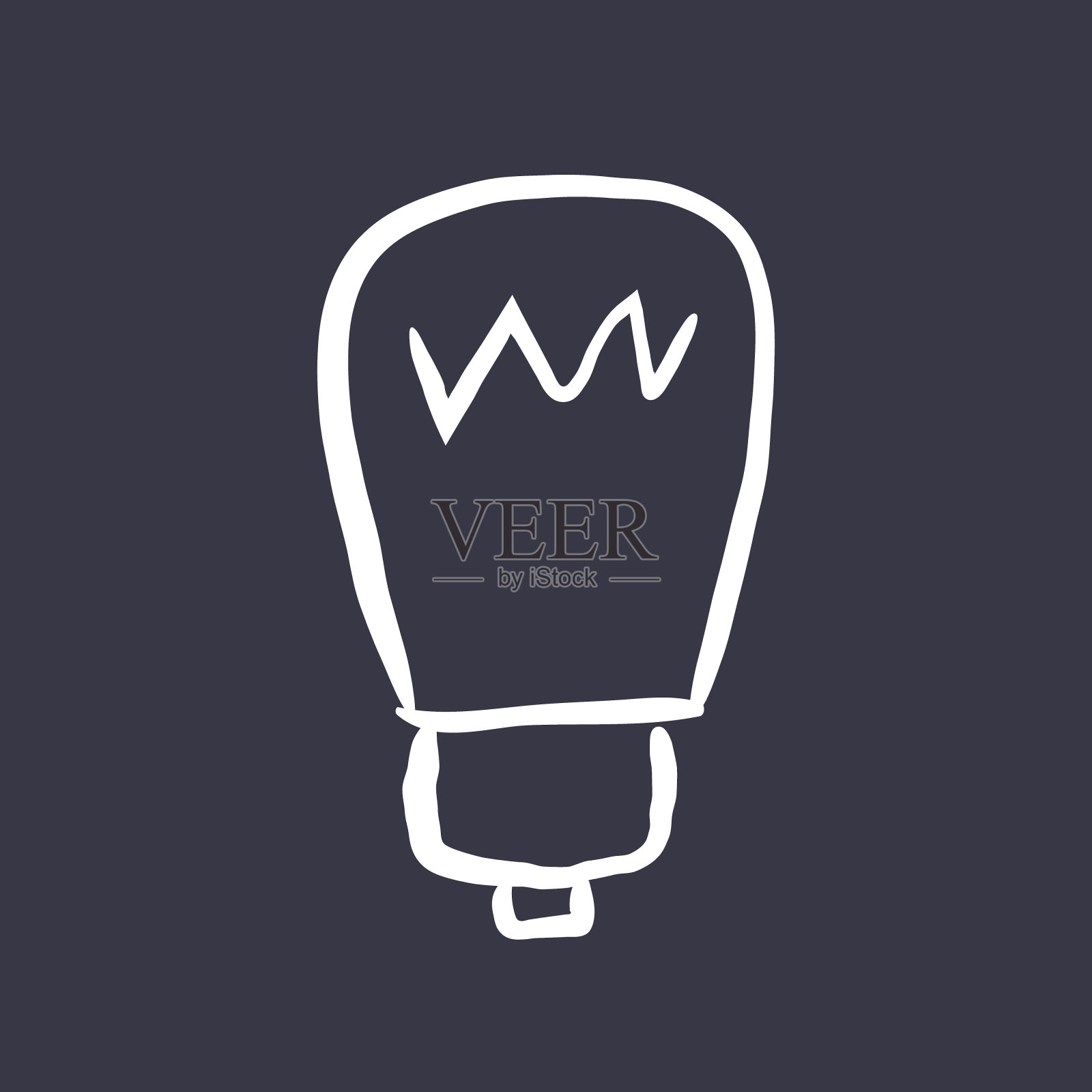 灯泡涂鸦。图标。插画图片素材