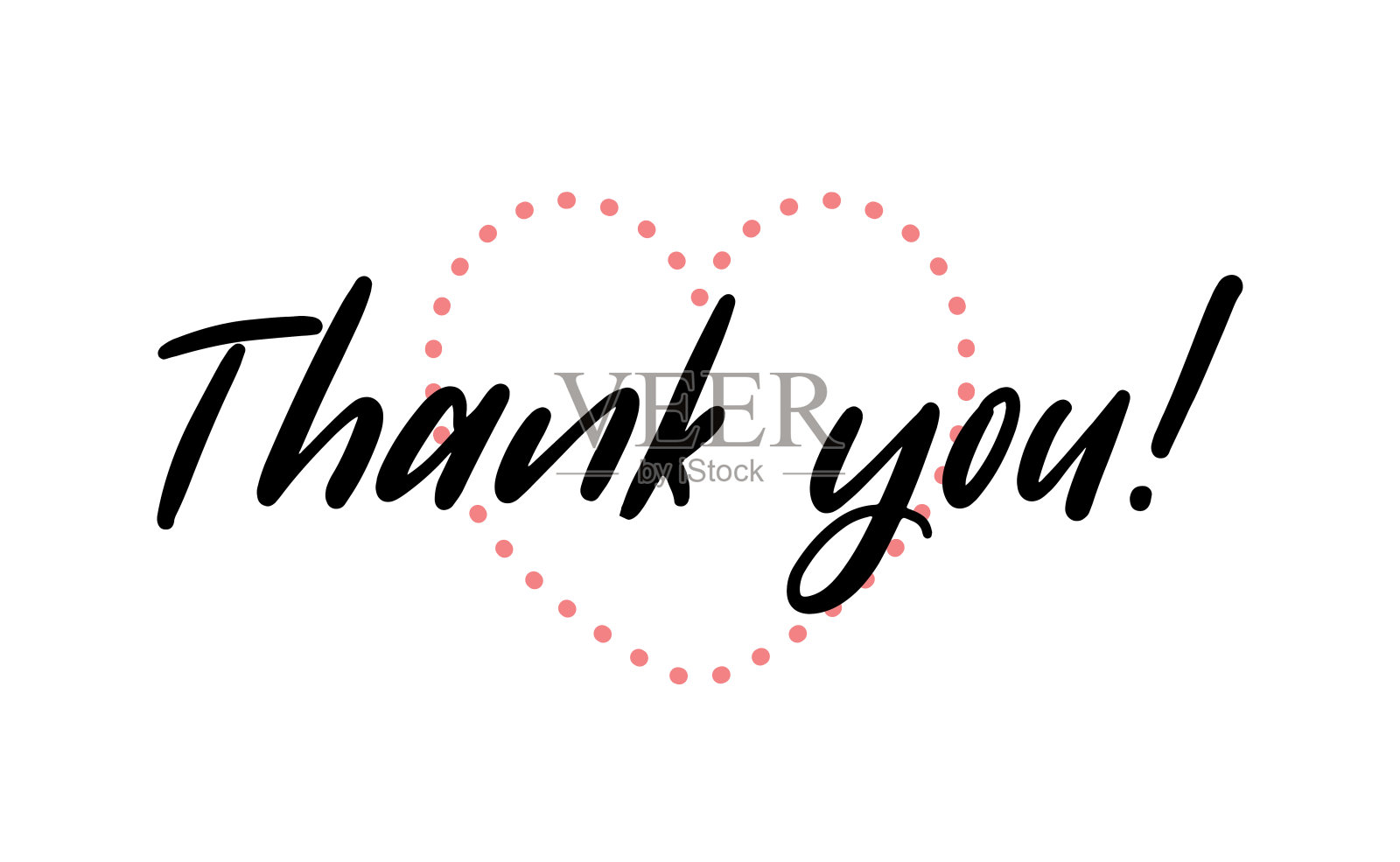 感谢手写题字，矢量字体设计。插画图片素材