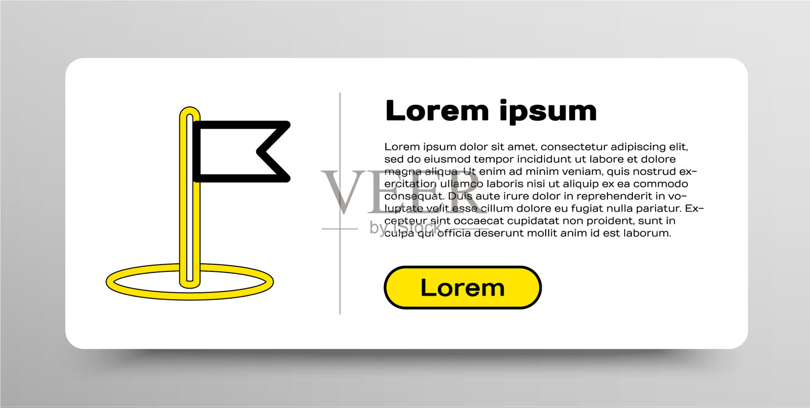 线旗图标孤立在白色背景上插画图片素材