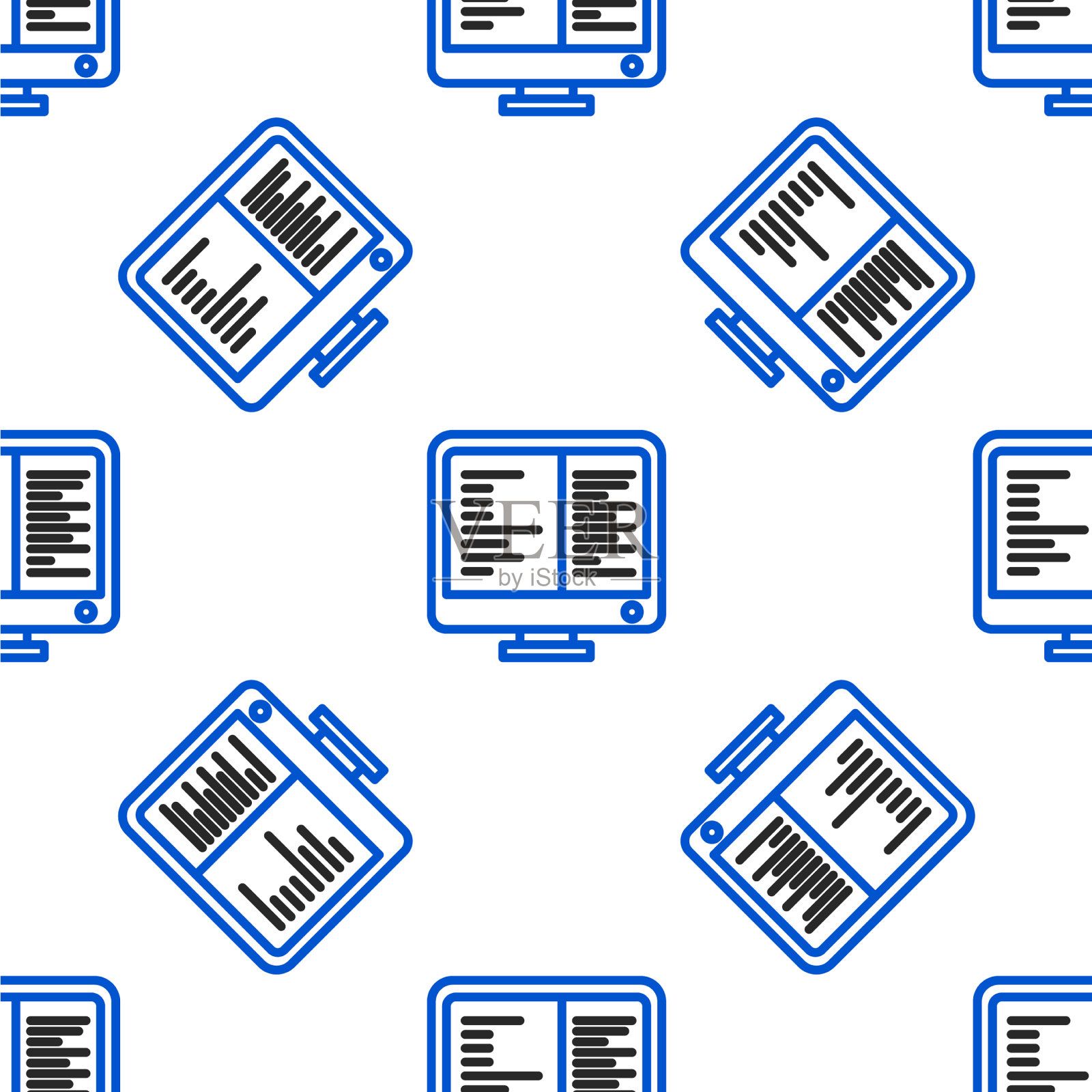 行计算机显示器屏幕图标隔离插画图片素材