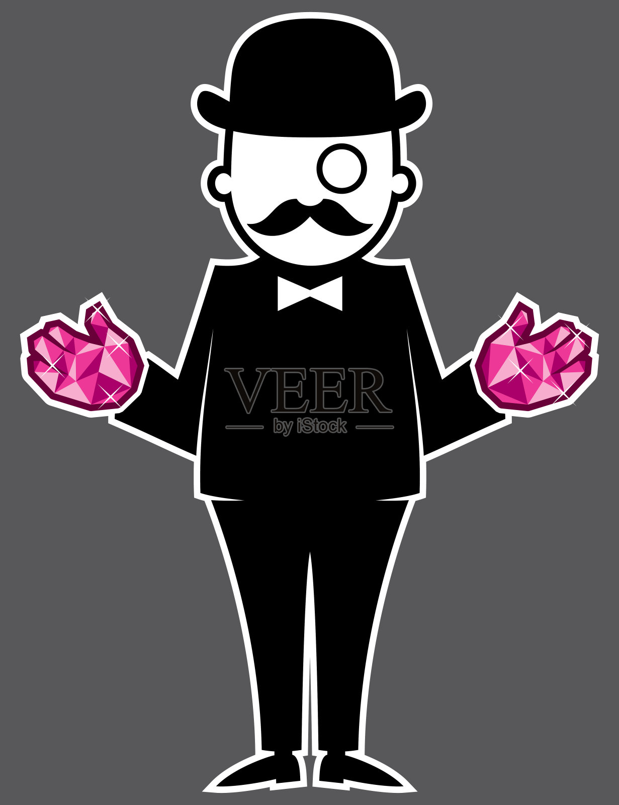 钻石手投资者插画图片素材