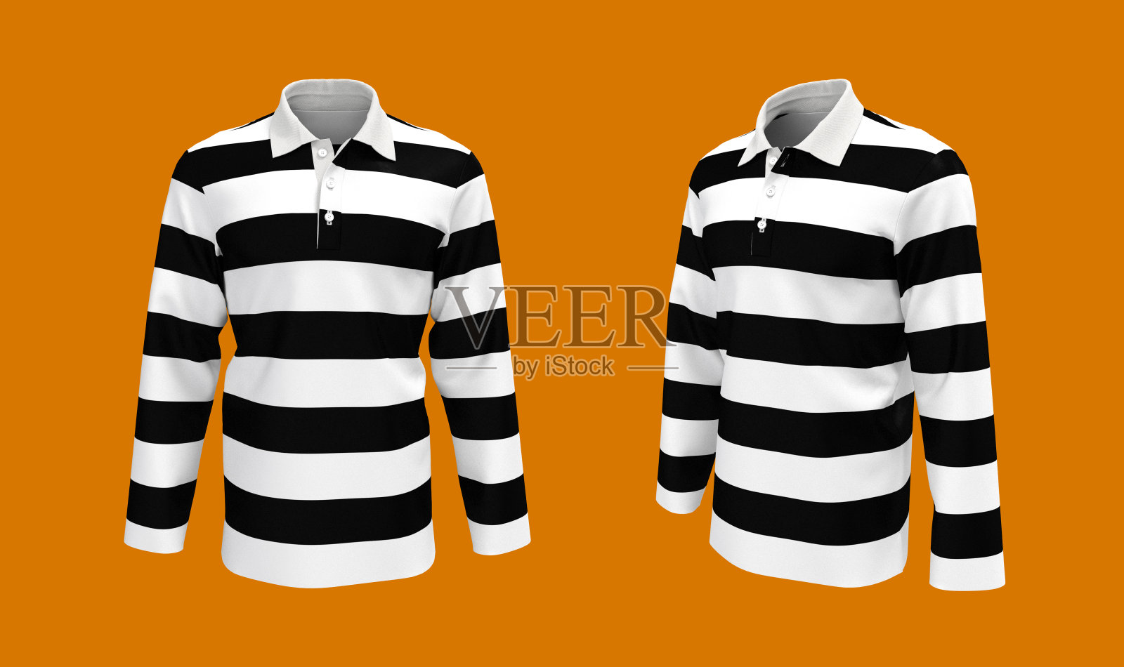 黑白条纹衬衫模型照片摄影图片