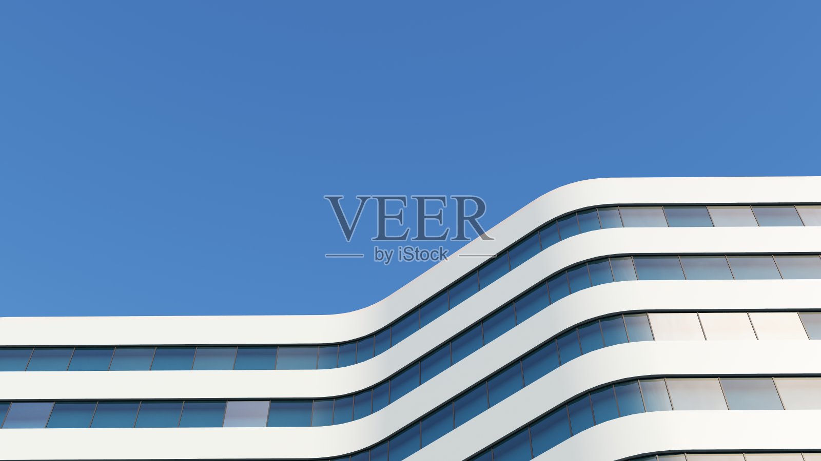 曲线墙建筑的底部视图照片摄影图片