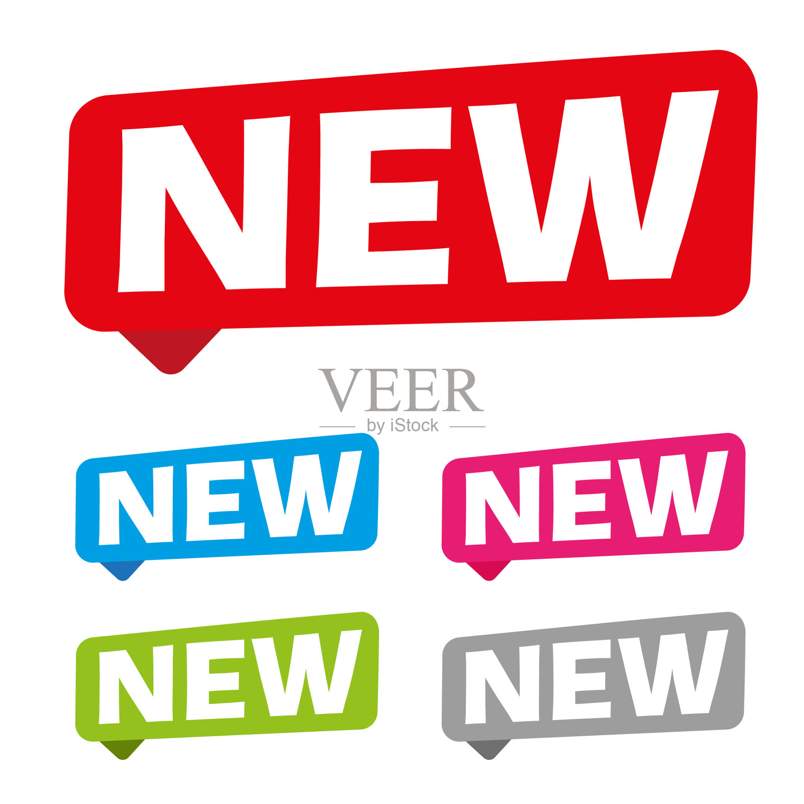 新标签符号语音气泡插画图片素材