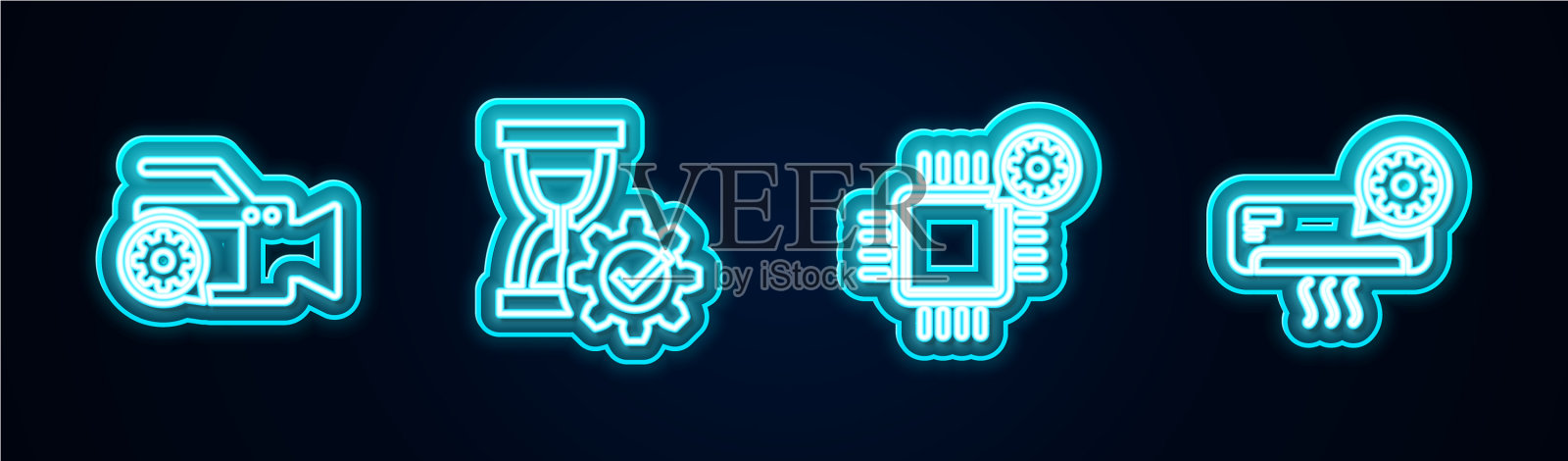 设置线摄像机设置沙漏图标素材