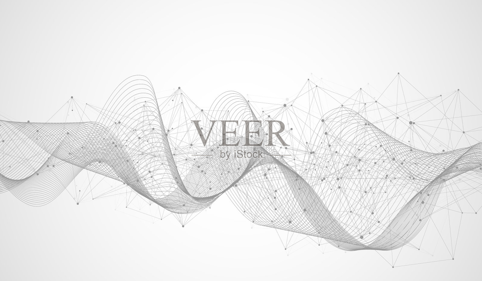 摘要神经丛背景与连接线插画图片素材