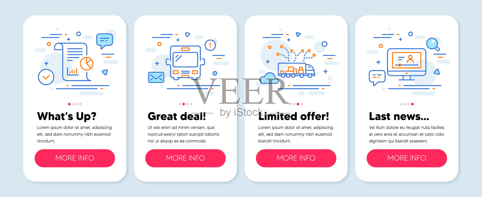 设置业务图标，如卡车运送巴士图标素材