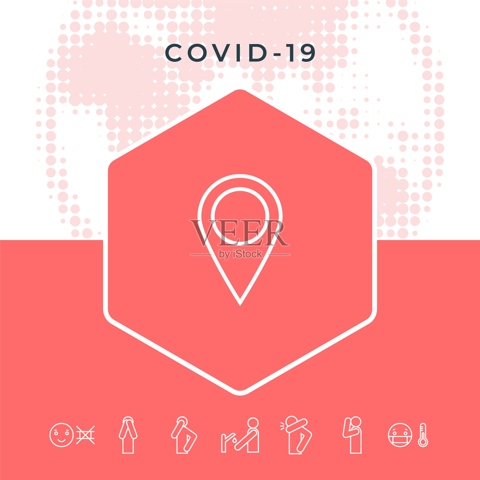 为您的设计映射指针图标图形元素插画图片素材