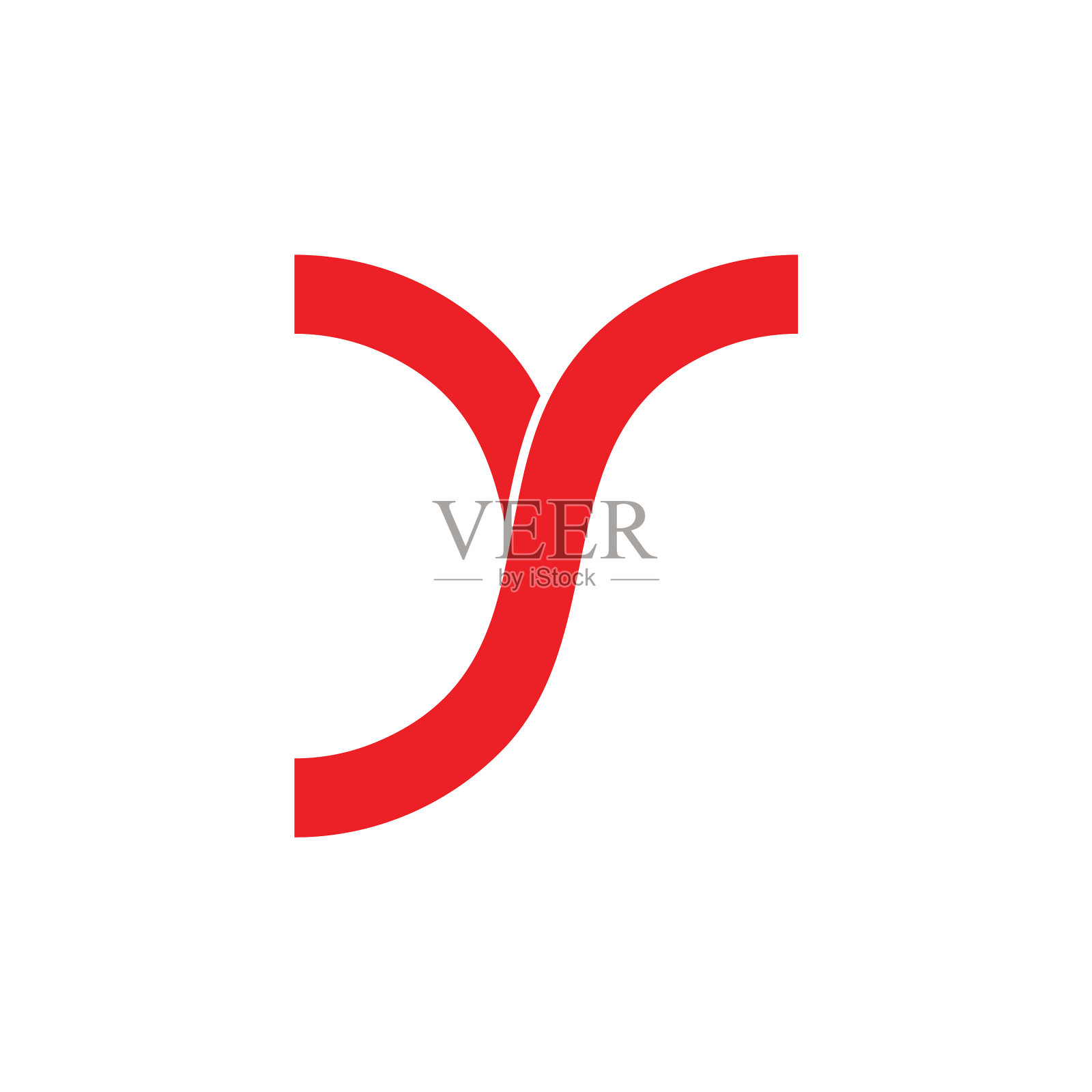 字母ys的几何链接简单的线条标志设计元素图片