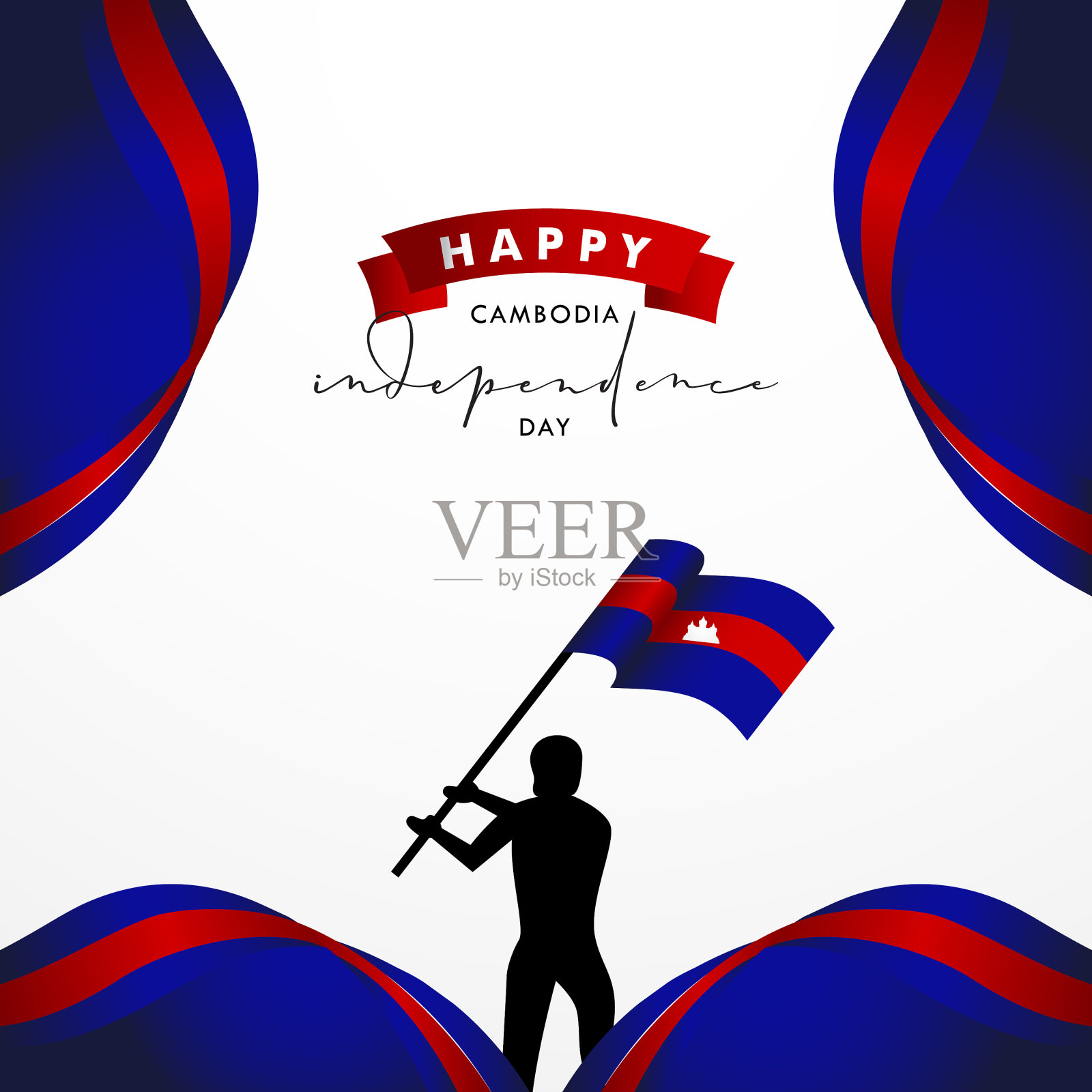 柬埔寨独立日的横幅和设计插画图片素材