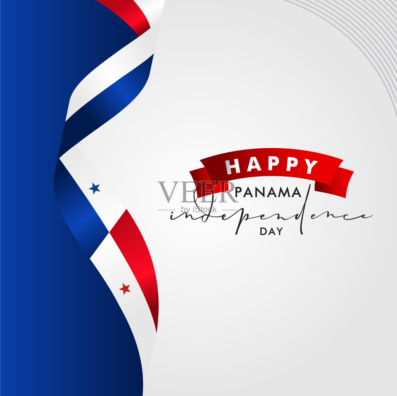 巴拿马独立日的横幅和设计插画图片素材