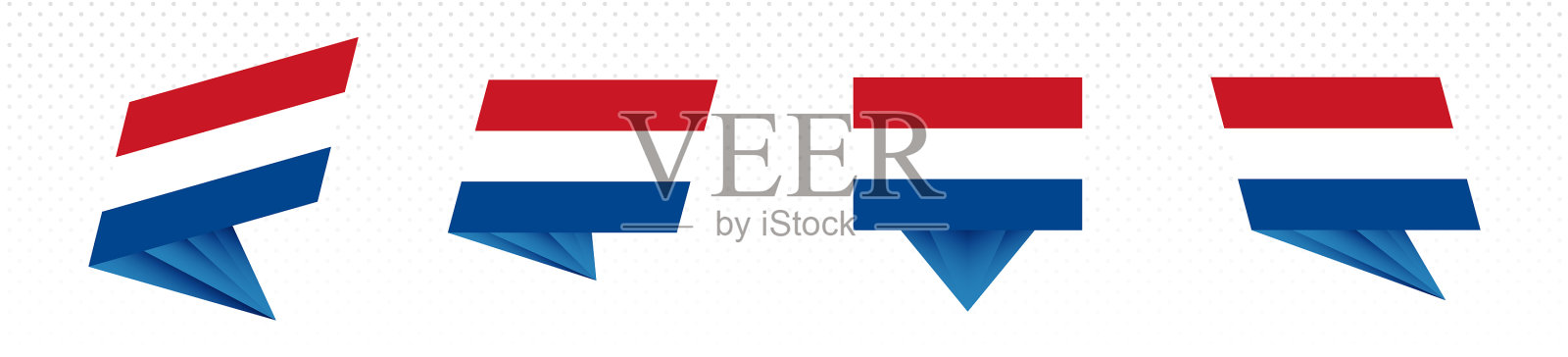 荷兰国旗的现代抽象设计插画图片素材