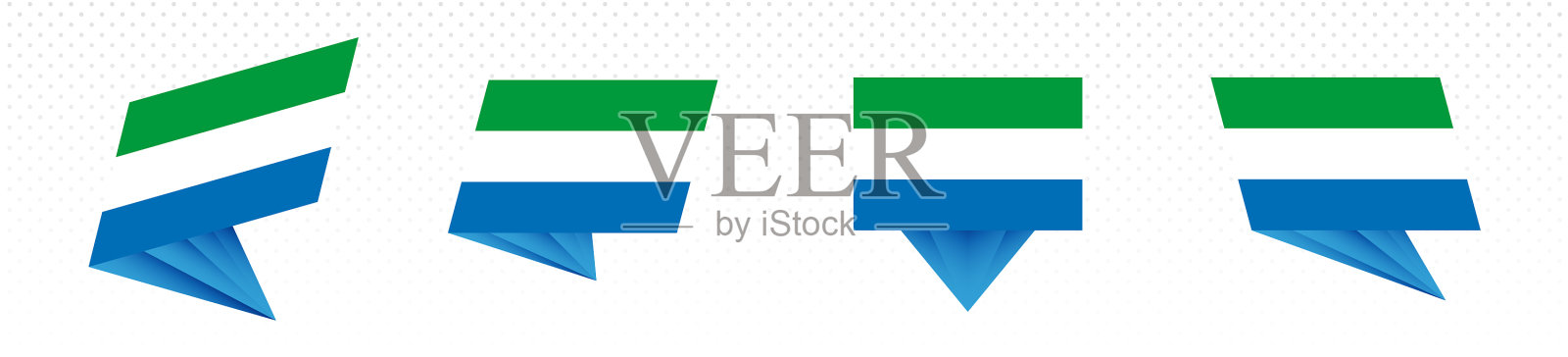 塞拉利昂旗在现代抽象设计插画图片素材