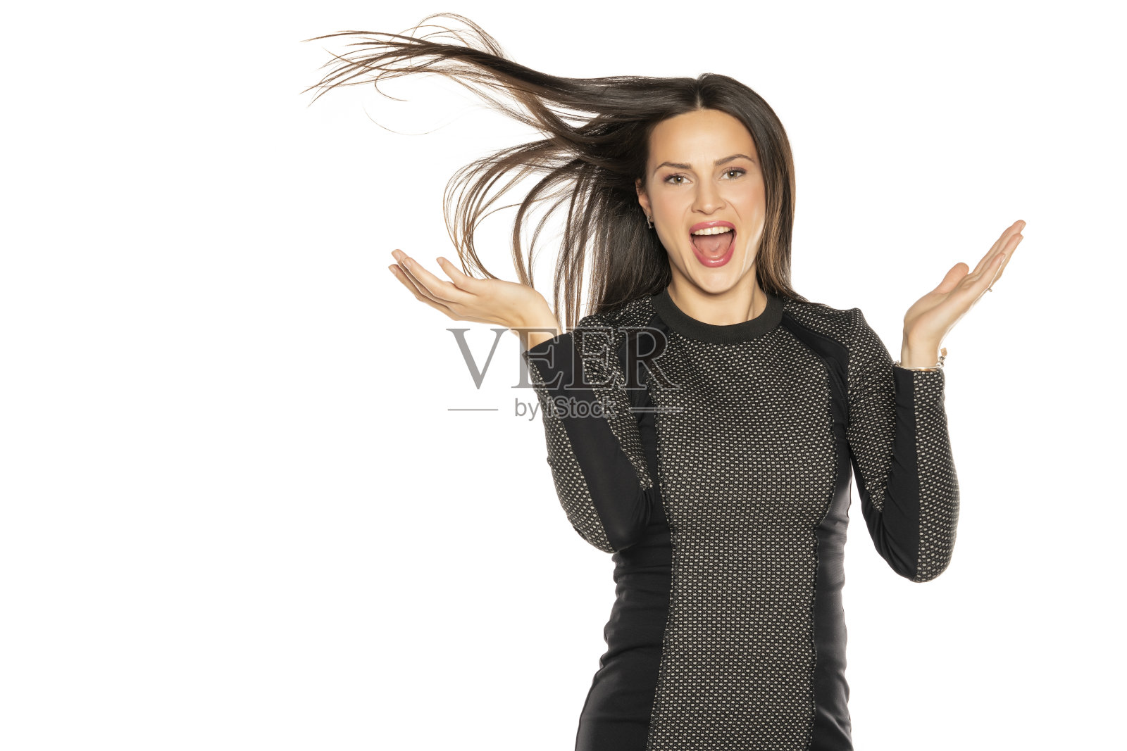 戴眼镜的快乐年轻女人照片摄影图片