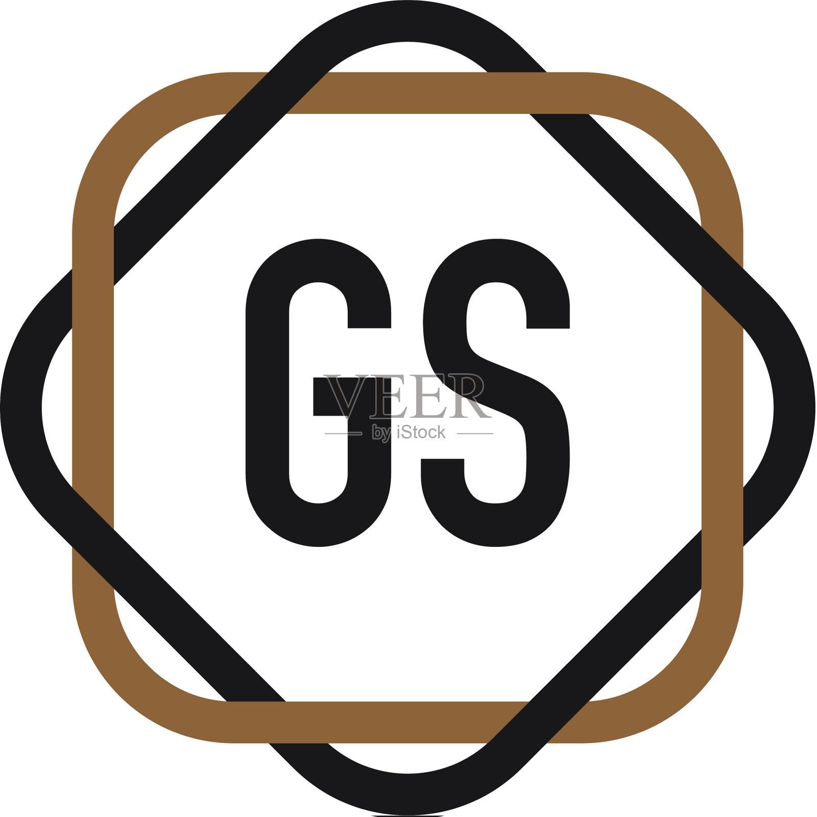 首字母gs优雅标志设计模板插画图片素材