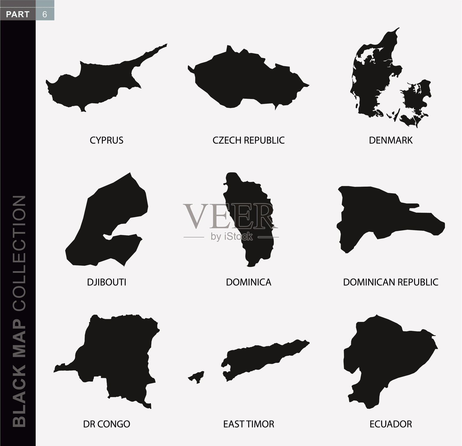 黑色地图收藏世界黑色等高线地图插画图片素材