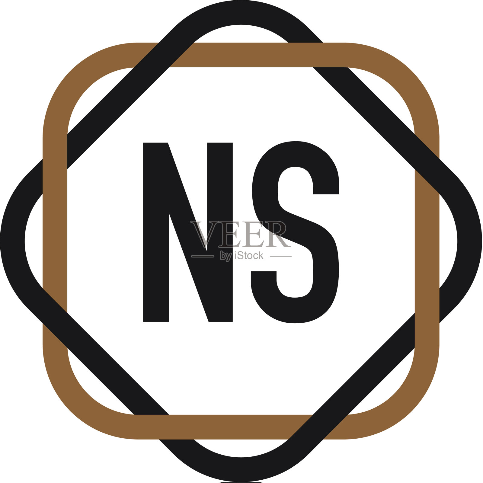 首字母ns优雅标志设计模板插画图片素材