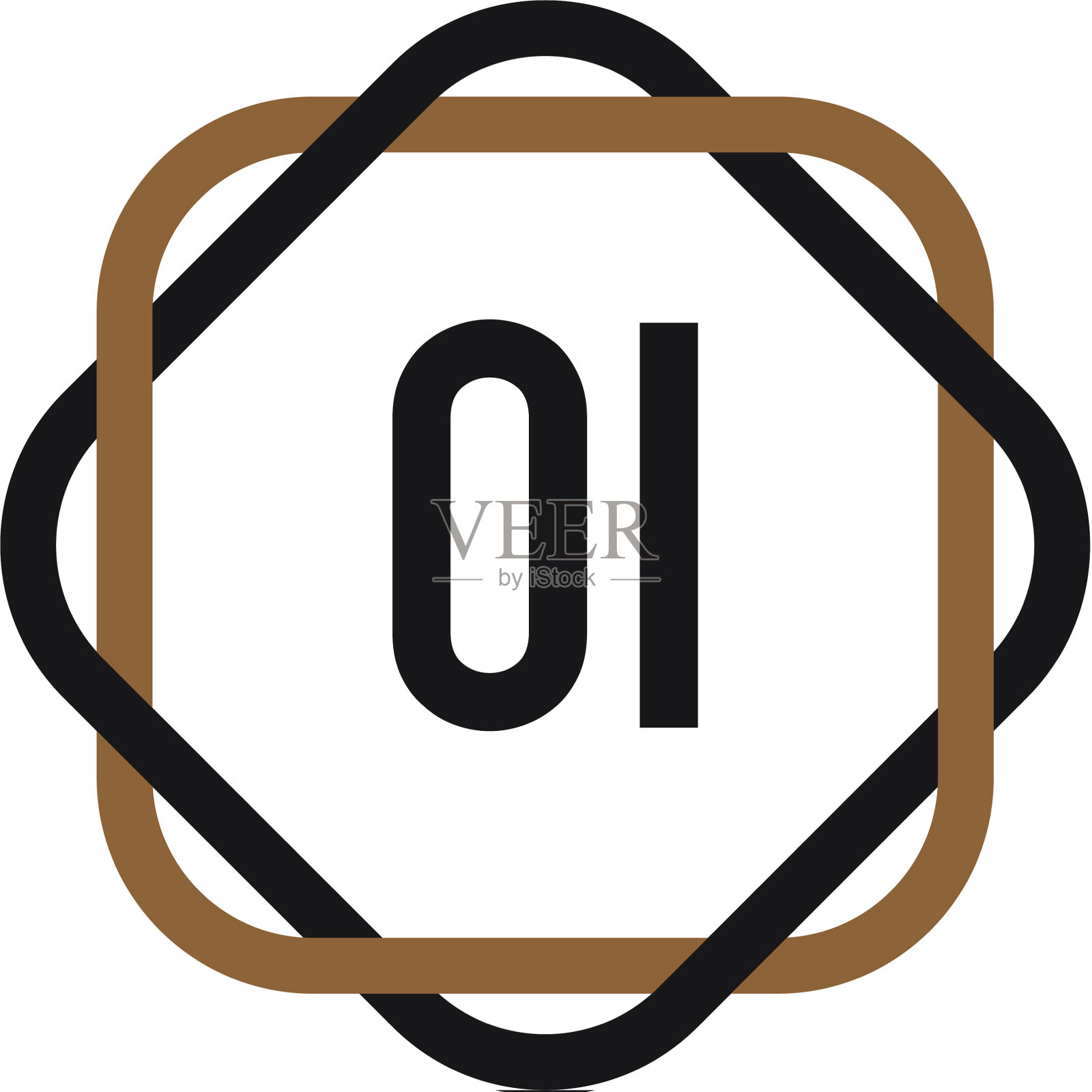 首字母oi典雅标志设计模板图标素材